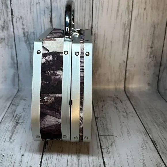 Vintage Hard Shell BERLIN LONDON PARIS Handbag Jewelry Case Organizer Footed - Picture 4 of 12